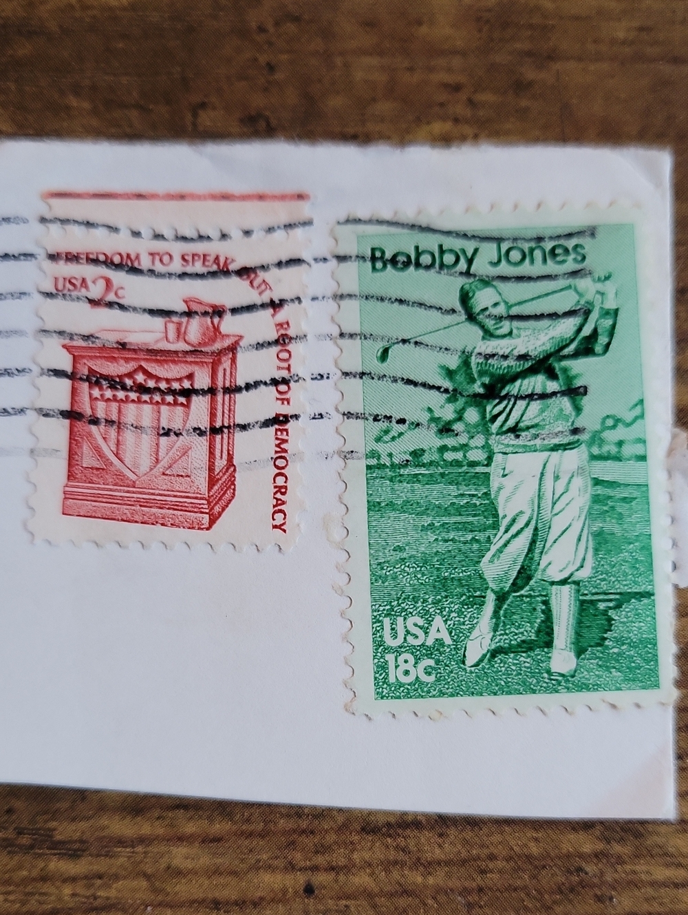Vintage Bobby Jones Golf Stamp Wall Art - Green